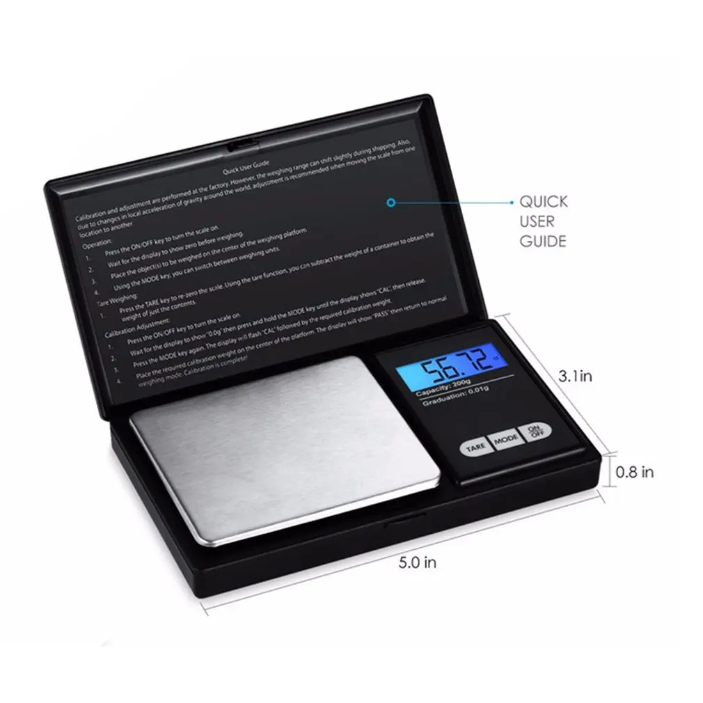 Electronic Scale Gold Medicinal Measuring Scale Precision Jewelry Scale Digital Weighing Grams Scale 200g/0.01g