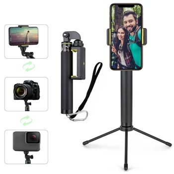 

Portable 3 In 1 Selfie Stick Tripod Wireless BT Remote Control Fixed Tripod U-Shape Clip For Smartphone Camera​ Free Shipping