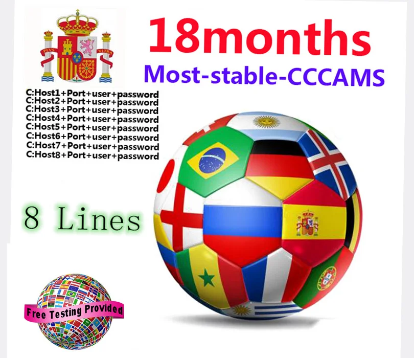 

Free test for 8 line cccam satellite TV receiver in Europe, Spain, Poland, Germany and Portugal