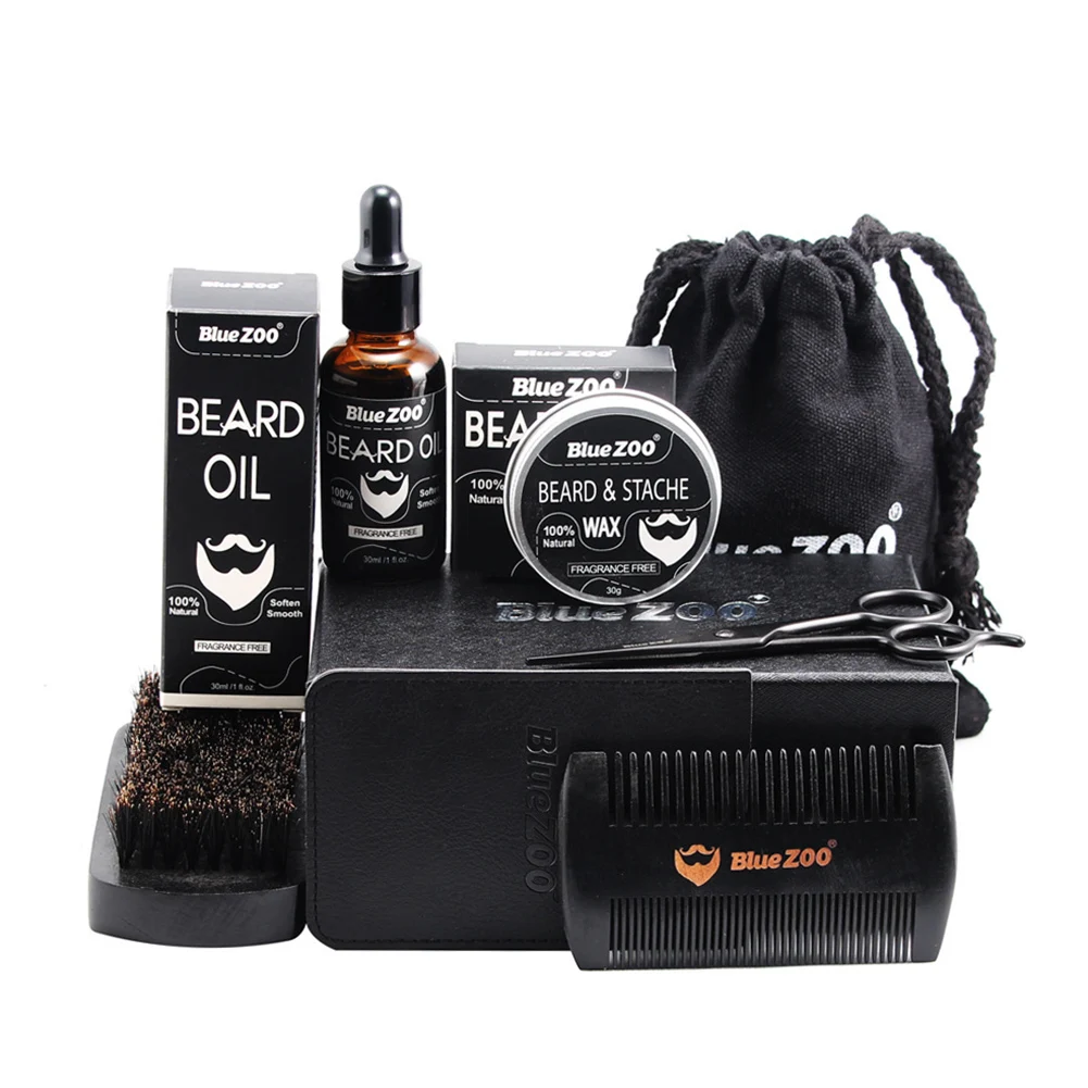 

Home & Travel Hair Kit Moustache Mend Oil Kit Men Comb Storage Bag Styling Cream Beard Set