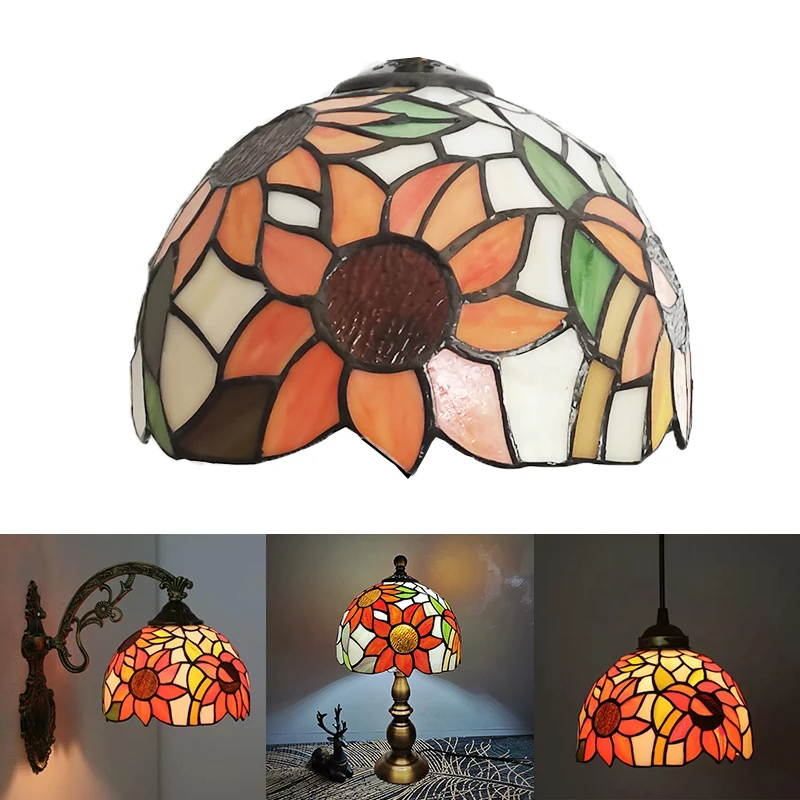 Woerfu Glass Lampshade cm Sun Flower Lampshade Table Lamp Wall Lamp Pendant Light Diy Lamp Covers Shades Aliexpress