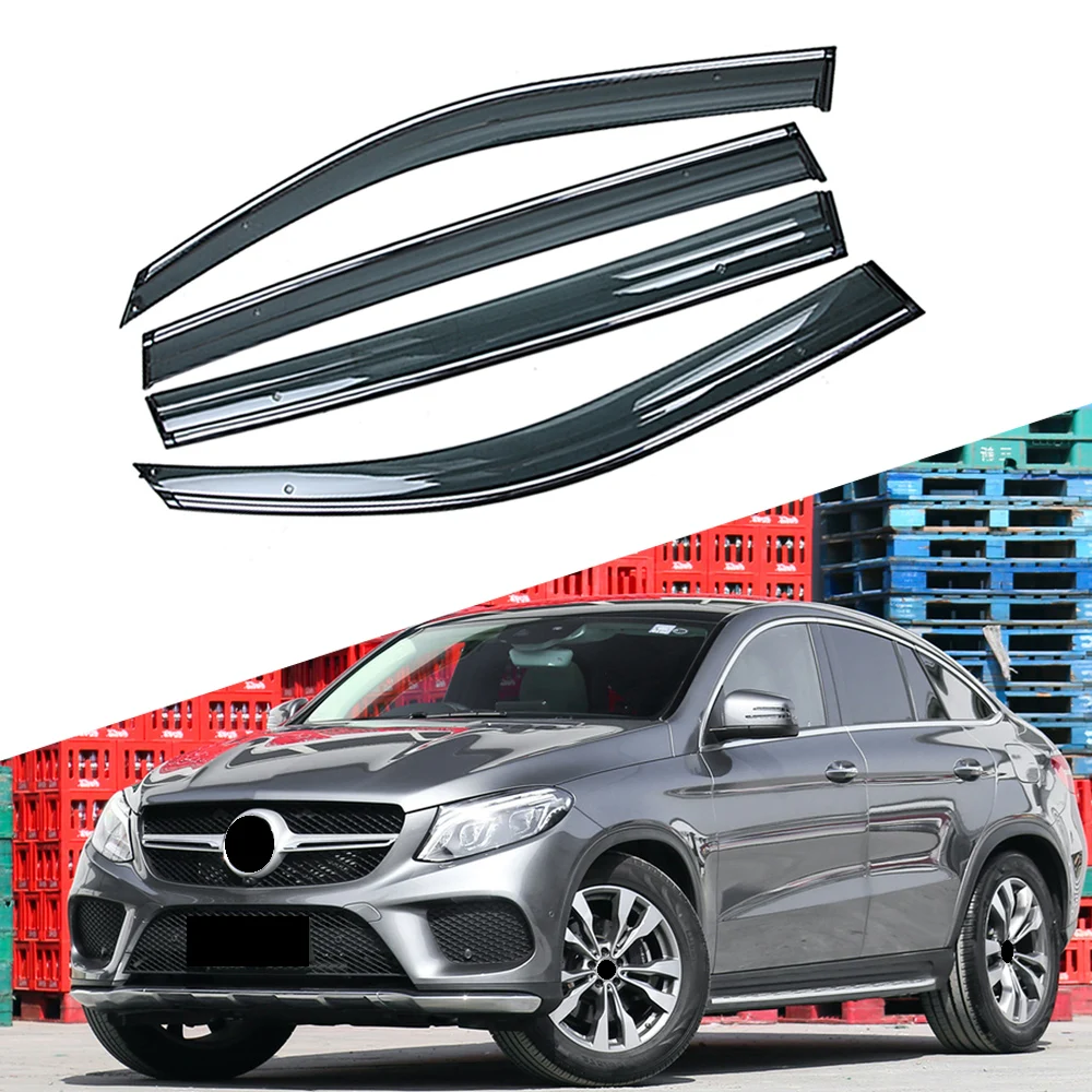 Для Mercedes-Benz GLE- W166 окна автомобиля Защита от солнца и дождя козырьки щиток Защитная крышка рамка наклейка аксессуары