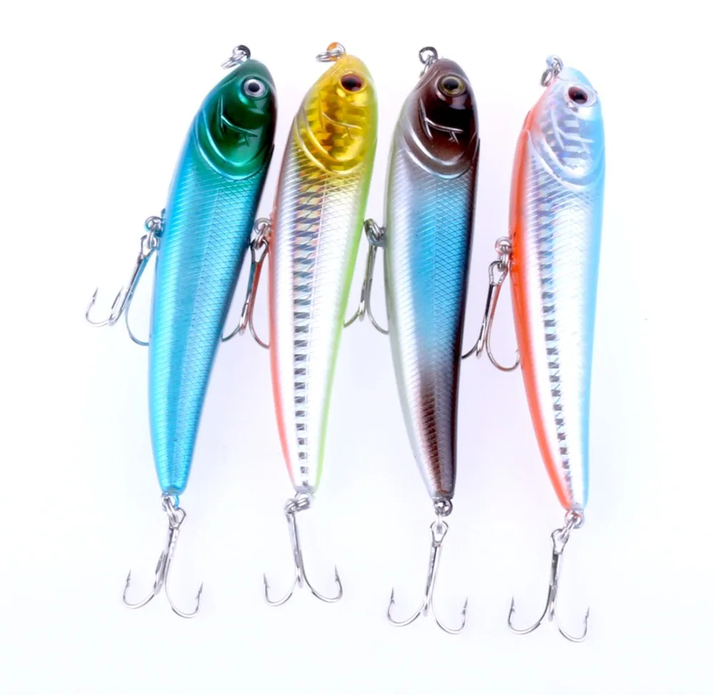50PCS Floating Pencil Fishing Lure Fishing Bait 100mm 16.3g Artificial Minnow Hard Baits Wobbler