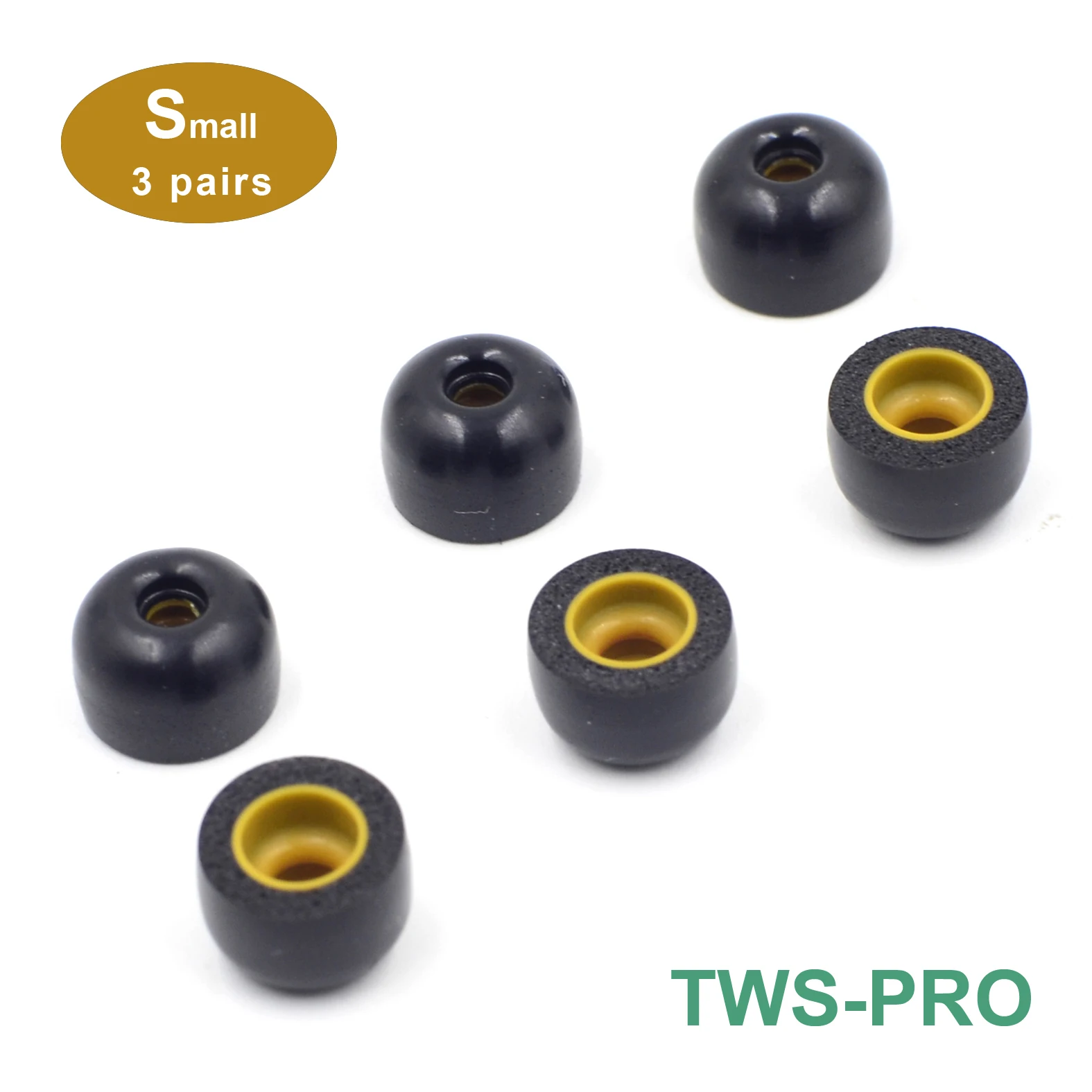 Size-Small Defean TWS-Pro ушные вкладыши из пены с эффектом памяти для турных беспроводных наушников-наушники Jabra Elite 75 t, Elite 65 t, Active 65 t, Evolve 65t - Цвет: Size-Small