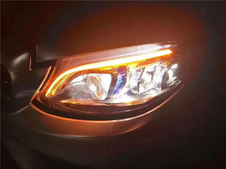 Стиль w205 C300 светодиодный налобный фонарь для w205 C180 C200 C260 C300 светодиодный фонарик на голову до год
