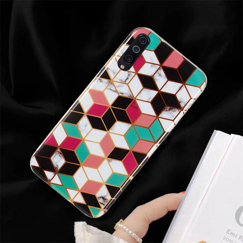 Для samsung Galaxy A70 A50 A40 A30 A20 A10 M30 M20 M10 мягкий силиконовый геометрический Цвет Чехол под
