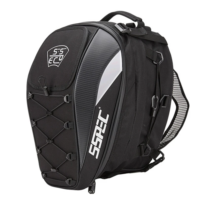 

Waterproof Motorcycle Tail Bag Rear Seat Bag High Capacity Motorcycle Rider Backpack Helmet Bag