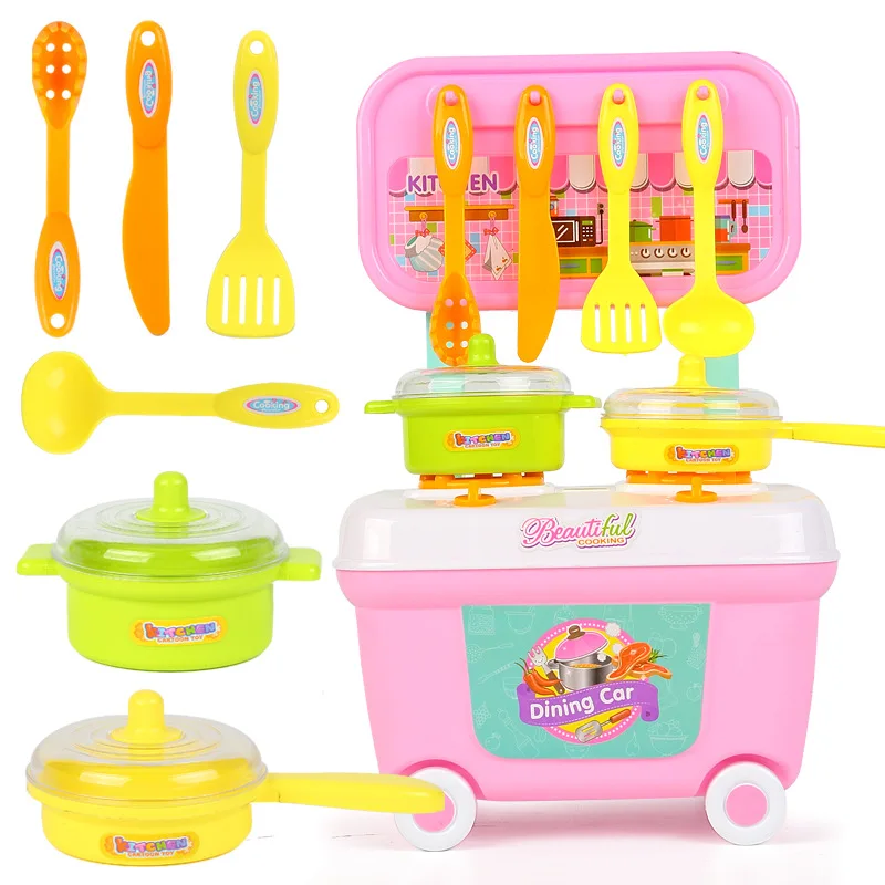 Детский игровой домик, кухонная игрушка для детей 3-7-10 лет, кухонная посуда для девочек и мальчиков, Комплект детских игрушек