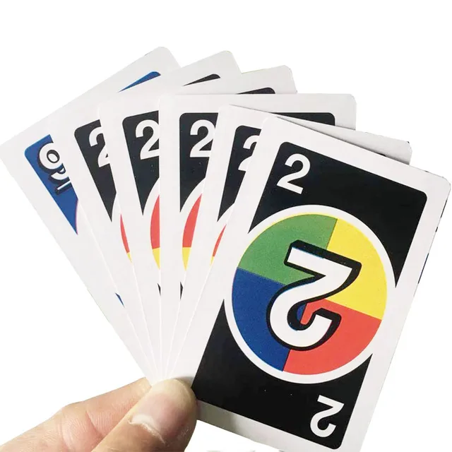 UNO Dos Card Game Family Party Funny Entertainment Board Game Poker Kids Toys Birthday Halloween Gifts Playing Cards 4