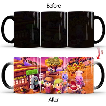 

1Pcs New 350mL Cartoon Game Animal Crossing New Horizons Magic Coffee Mug Milk Tea Color Changing Cup Best Gift for Your Friends