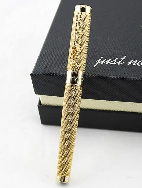 Jinhao 1200 винтажная Роскошная авторучка красивая пульсация с клипса с драконом, благородная золотая металлическая резьба чернильные ручки коллекция - Цвет: A