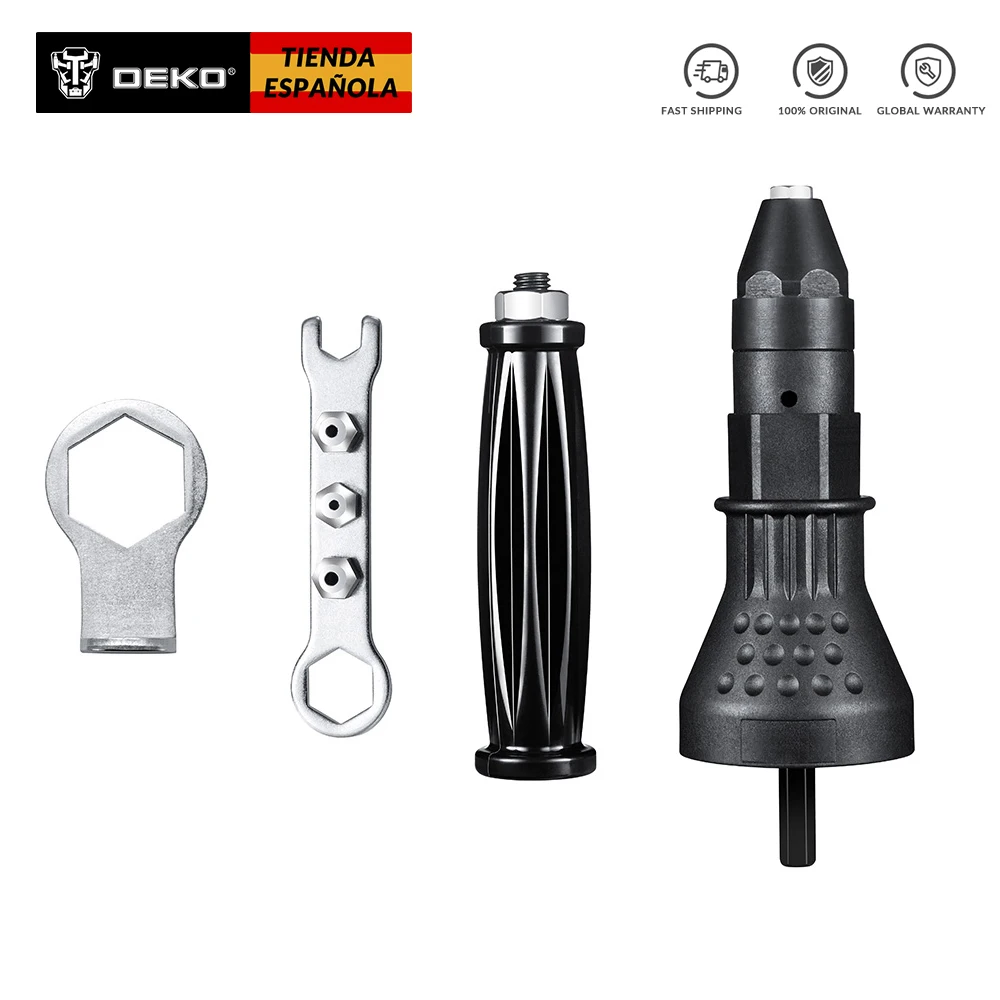 DEKO Electric Rivet Nut Gun Riveting Tool Cordless Riveting Drill Adaptor Insert Nut Tool Riveting Drill Adapter