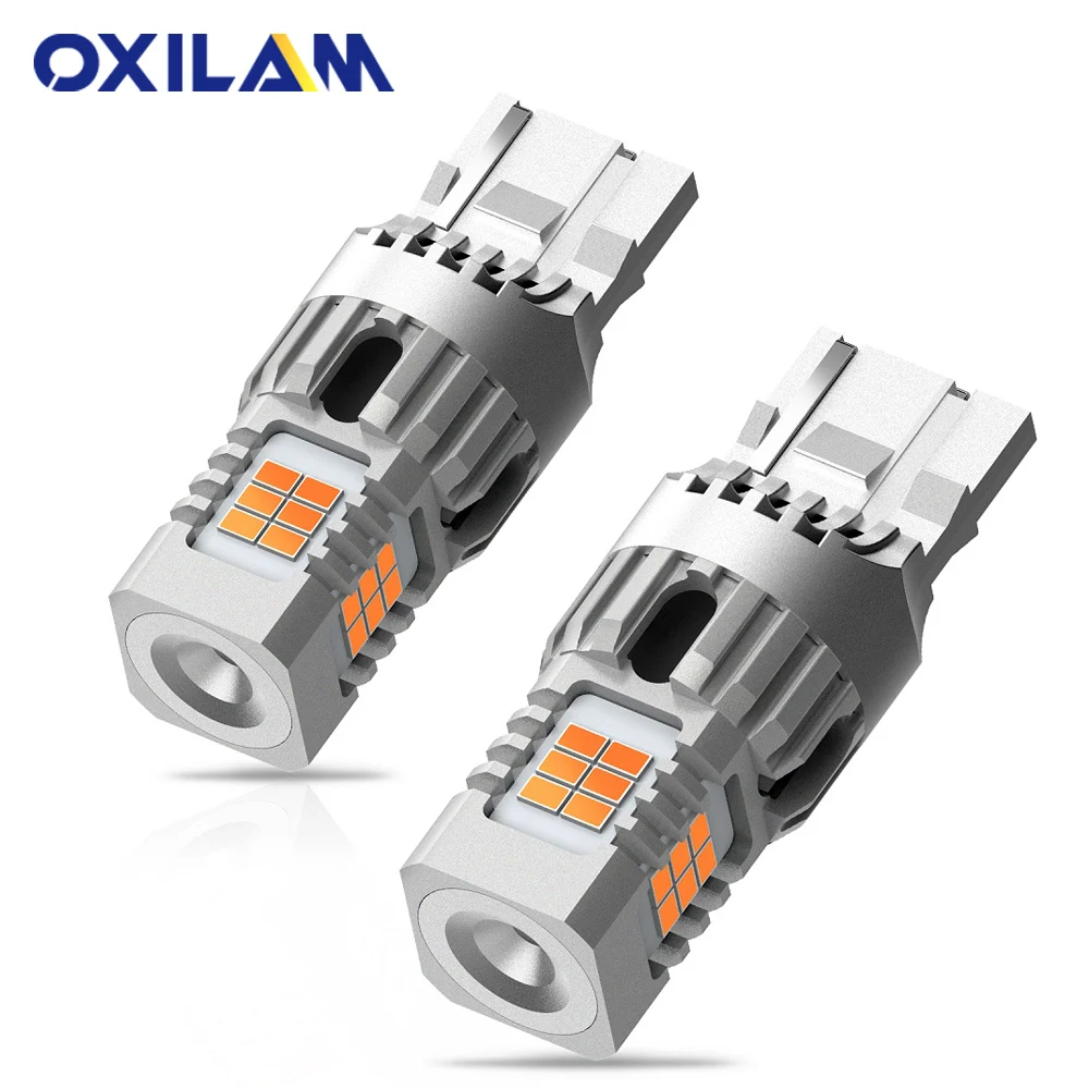 Светодиодный фонарь поворота T20 2 шт. без Hyper Flash 7440 Вт W21W WY21W Canbus желтый 3020 SMD 12
