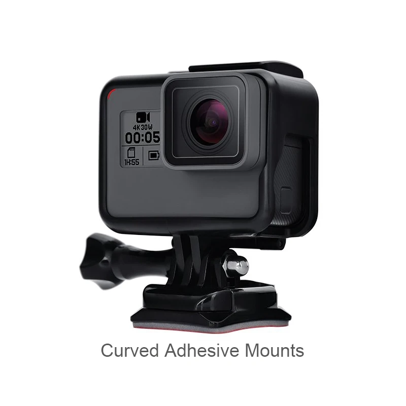 Набор Плоских изогнутых наклеек 3M для крепления экшн камеры GoPro Hero 9 8 7 6 5 4 3 + Xiaoyi Yi