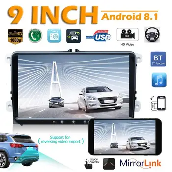 

AK9 Quad Core Car Radio ndroid 8.1 Car Stereo MP5 Player 9" Touch Screen GPS Navigation Bluetooth WiFi USB FM Radio Head Unit
