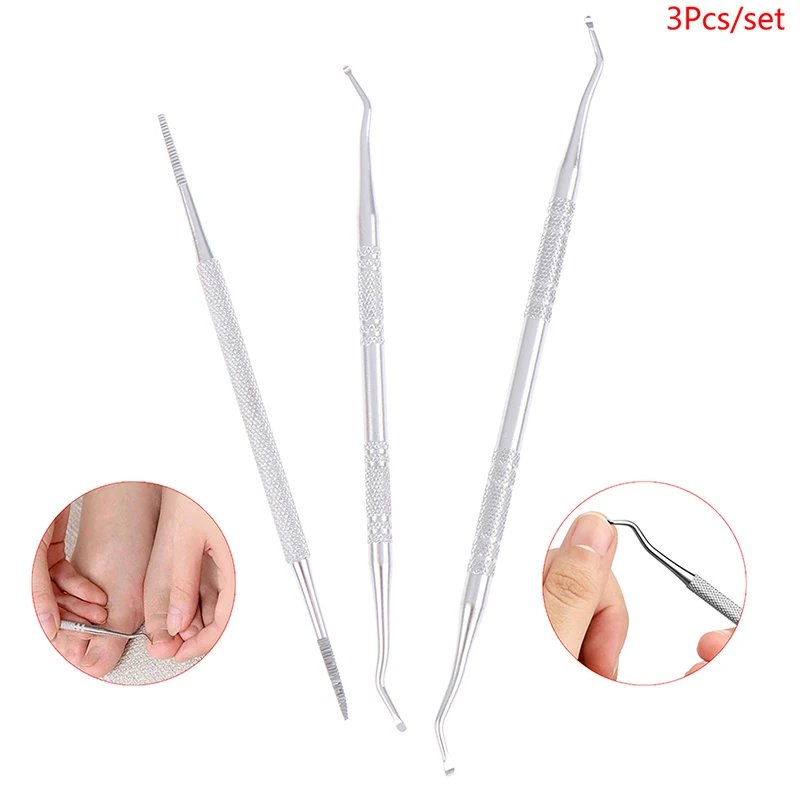 

3pcs/set Ingrown Toe Nail File Manicure Pedicure Care Manicure Correction Removing Glue Tool
