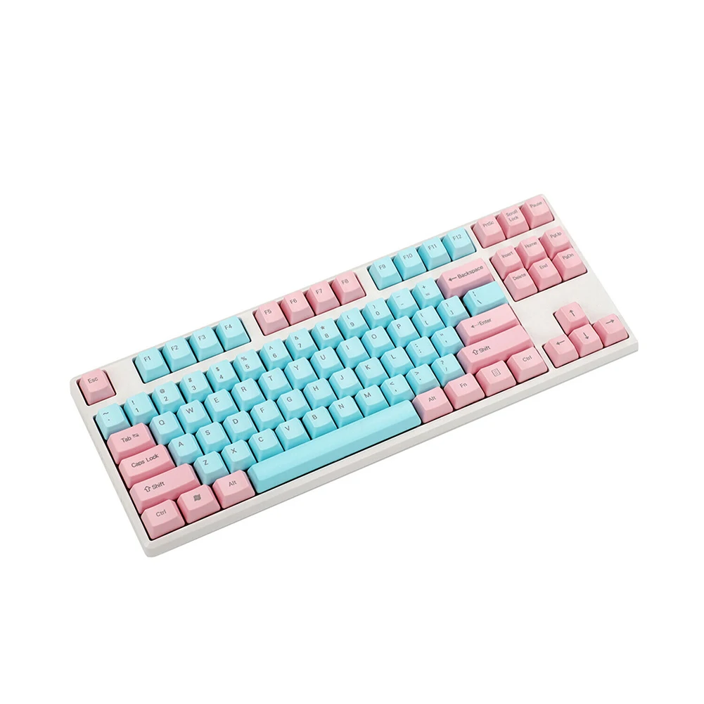 87 Key Top Print Thick PBT Easy Install Miami 61 87 104 Key Fashion Mechanical Keyboard Durable Switches Keycap Profile Home Office For ANSI MX - Цвет: 87 Key Top Print