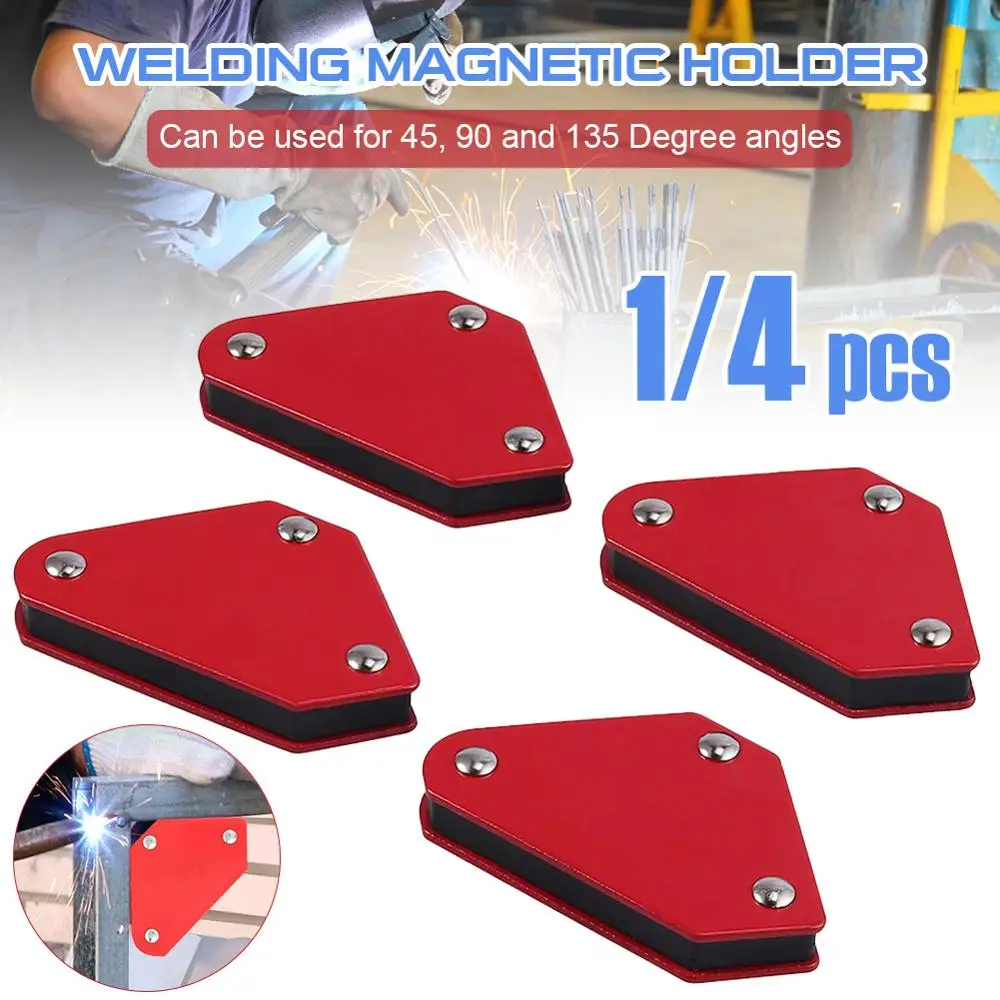 Rilla Mart 4 Pack 9LB Arrow Welding Magnets Set 45° 90° 135° Corner Magnet for Holder and Positioner in Welding Soldering 