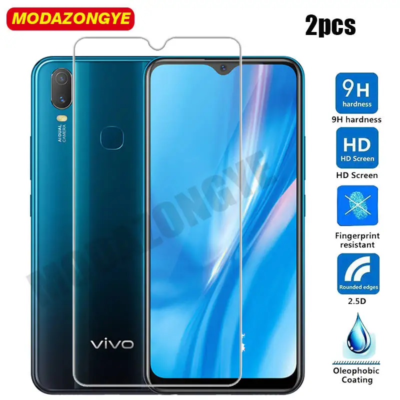2 шт Vivo Y11 Защитное стекло для экрана Vivo Y11 закаленное стекло Vivo Y11 Y 11 VivoY11 VivoY12 Y 12 защитная пленка - Цвет: Прозрачный