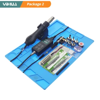Price YIHUA 8858 110V 220V Portable Hot Air Gun BGA Rework Solder Station Hot Air Blower Heat Gun Intelligent Detection LCD Repair