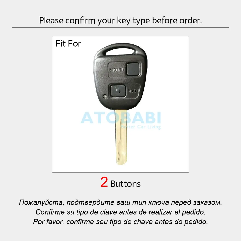 Кожаный чехол для автомобильных ключей Lexus ES GX Toyota RAV4 Camry Highlander Corolla Prado Avensis Yaris Auris 2