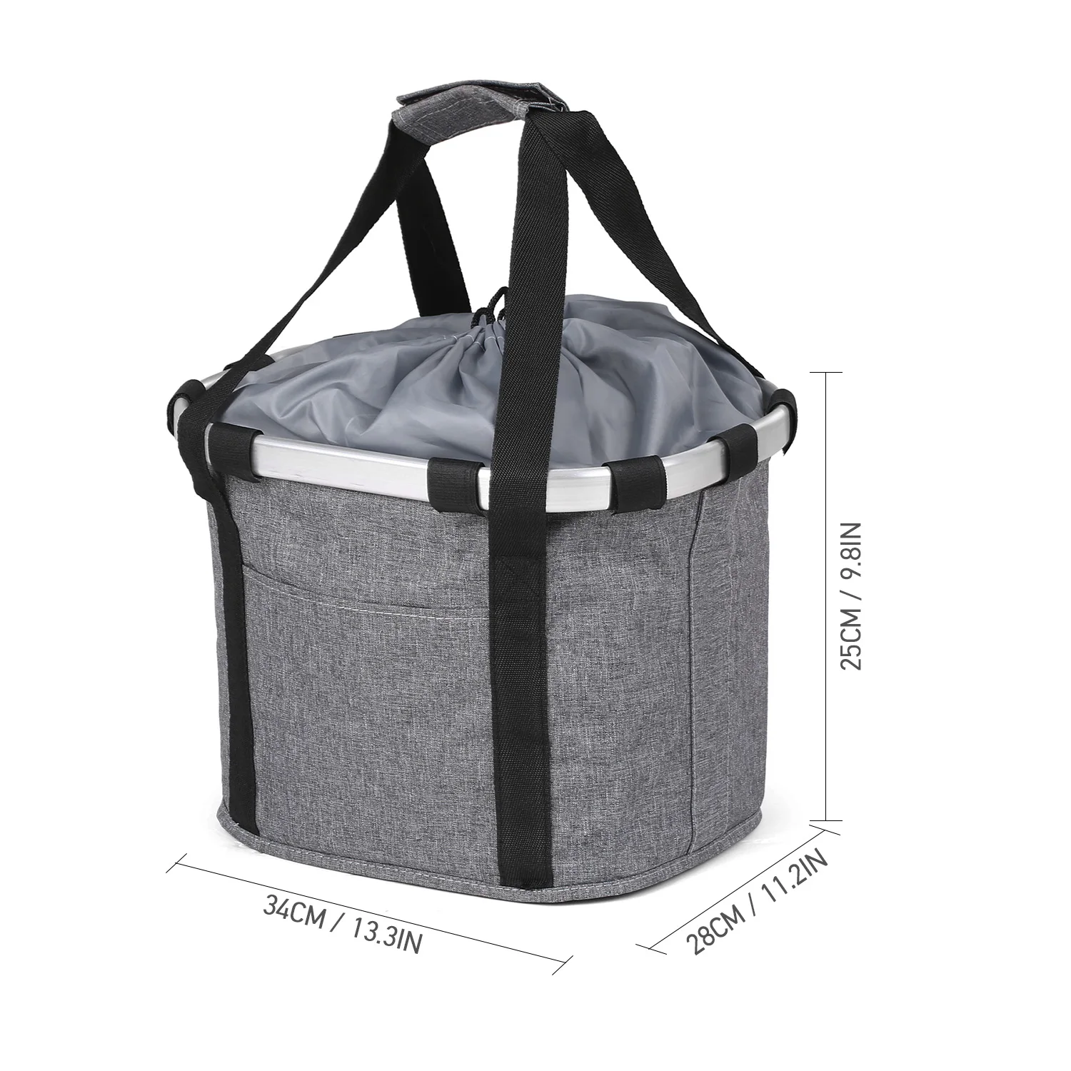 Grey style 3 Велосипедная корзина, сумка для велосипеда, передняя сумка для велосипеда, переноска для домашних животных, велосипедная верхняя труба, рамка, передняя сумка для переноски, алюминиевый сплав - Цвет: Grey style 3