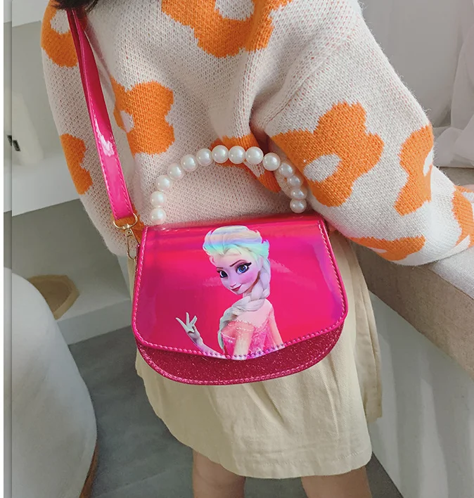 Новая детская сумка с рисунком Эльзы и Анны, милая сумка на плечо для девочек, детская сумка-тоут для девочек, сумка-мессенджер, мини-сумка принцессы