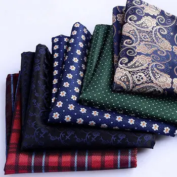 

Men's Handkerchief Striped Floral Printed Hankies Polyester Business Pocket Square Chest Hanky H66