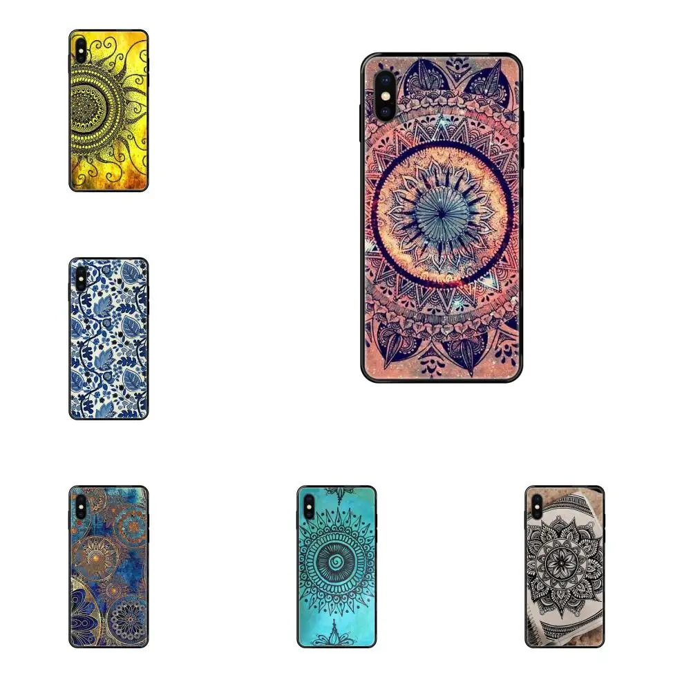 Дизайн Мандала для Apple iPhone 11 12 Pro 5 5S SE 5C 6 6S 7 8X10 XR XS Plus Max Мягкий Силиконовый ТПУ