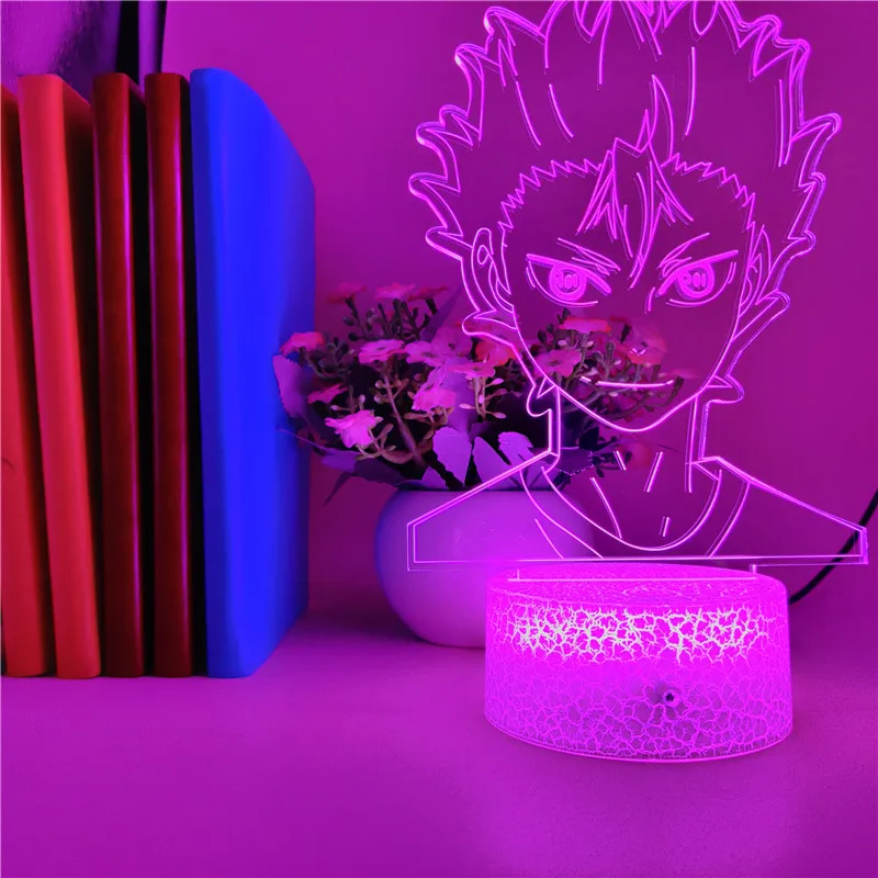 Anime Lamp Haikyuu NISHINOYA YUU Figure Light 3D Led Nightlight Home Decoration Bedroom Lighting Creative Gift | Освещение