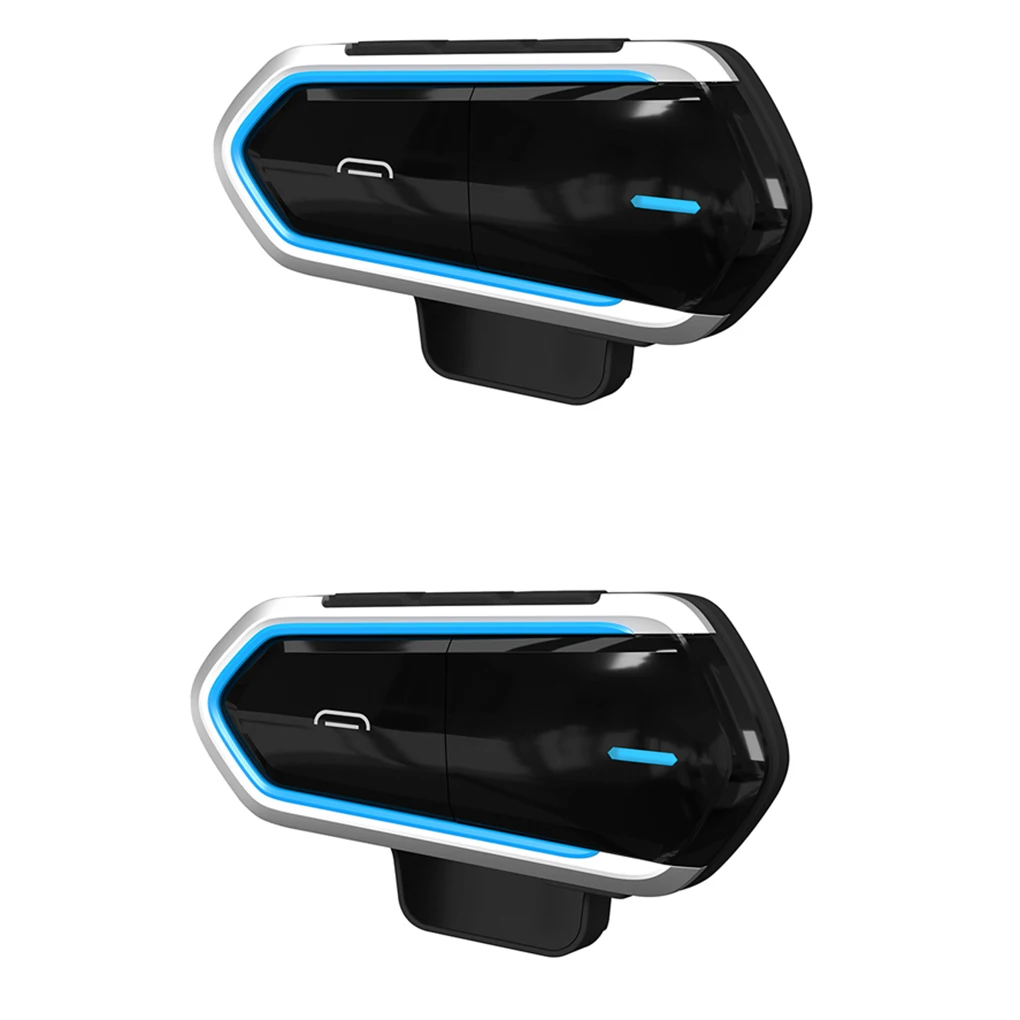 2pcs blue 1/2 шт гарнитура для мотоциклетного шлема Беспроводная Bluetooth IP54 Водонепроницаемая гарнитура для верховой езды Hands-Free FM Радио стерео MP3 гарнитура - Цвет: 2pcs blue