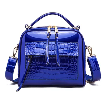 

Luxury Women Handbags Fashion Design Patent Leather Ladies Shoulder Bags Simple Solid Color Casual Messenger Bag