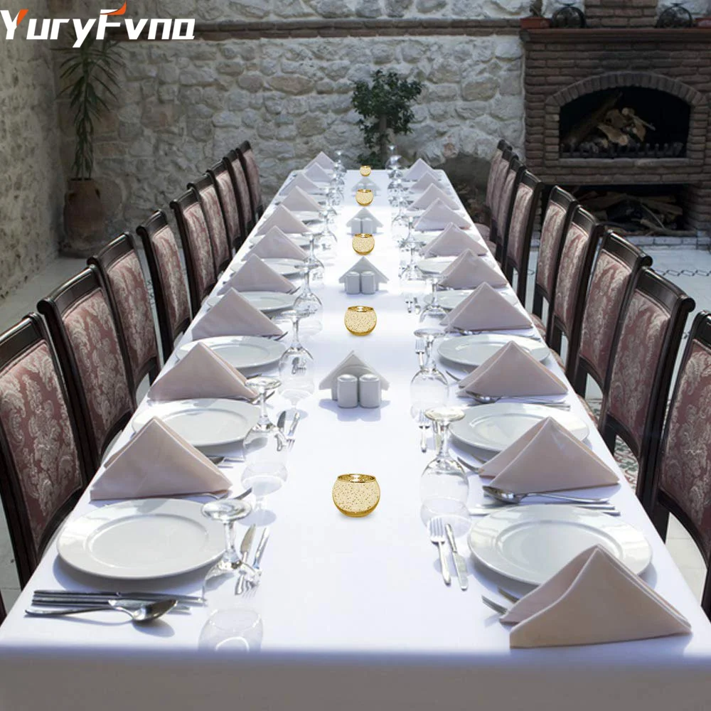 YuryFvna 6/12 шт. стеклянные подсвечники из ртути свадебные центральные части