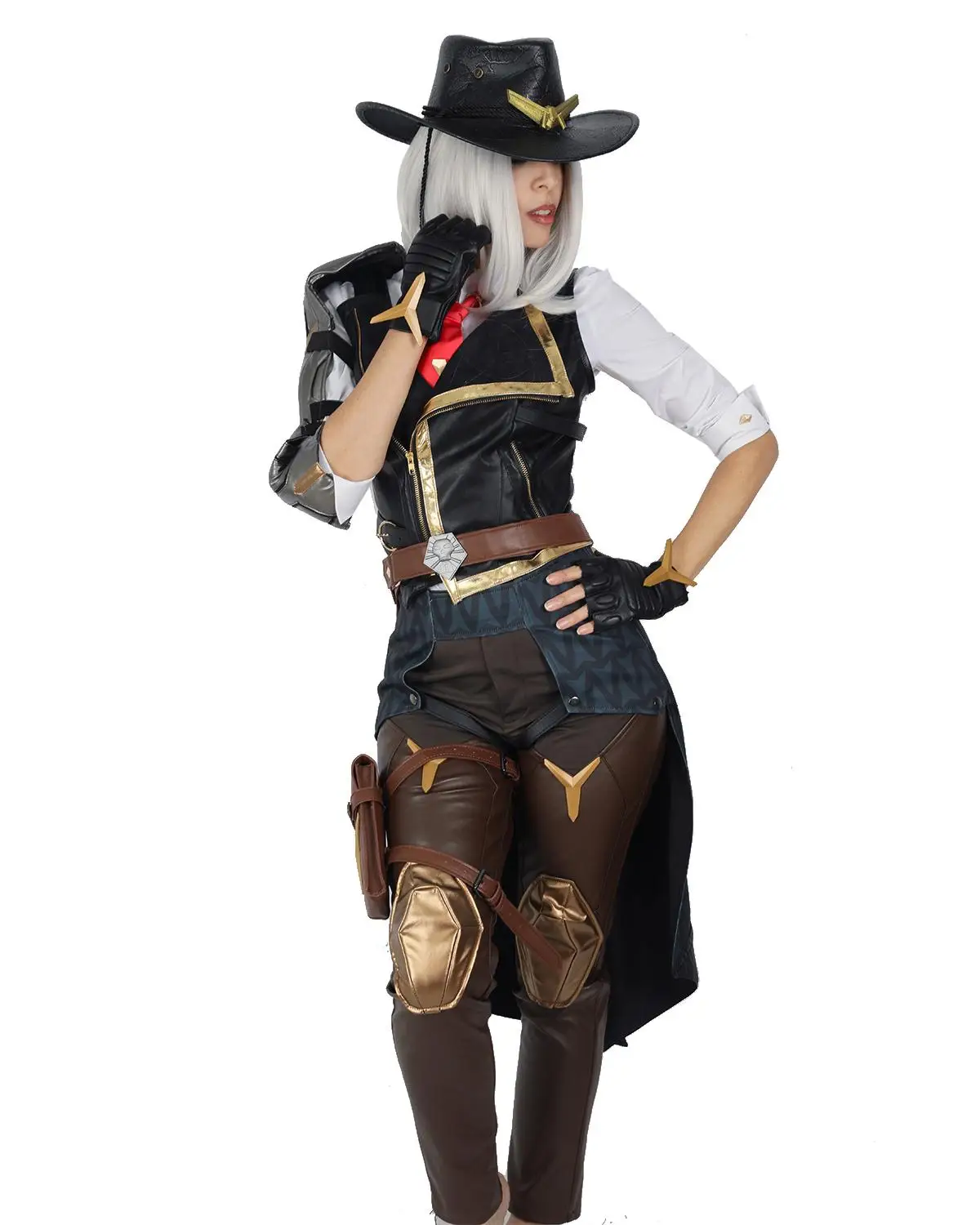 COSTHEME Overwatch Ashe полный комплект косплей костюм, Официальный лицензированный, Хэллоуин игра герой Аниме наряд Военная униформа