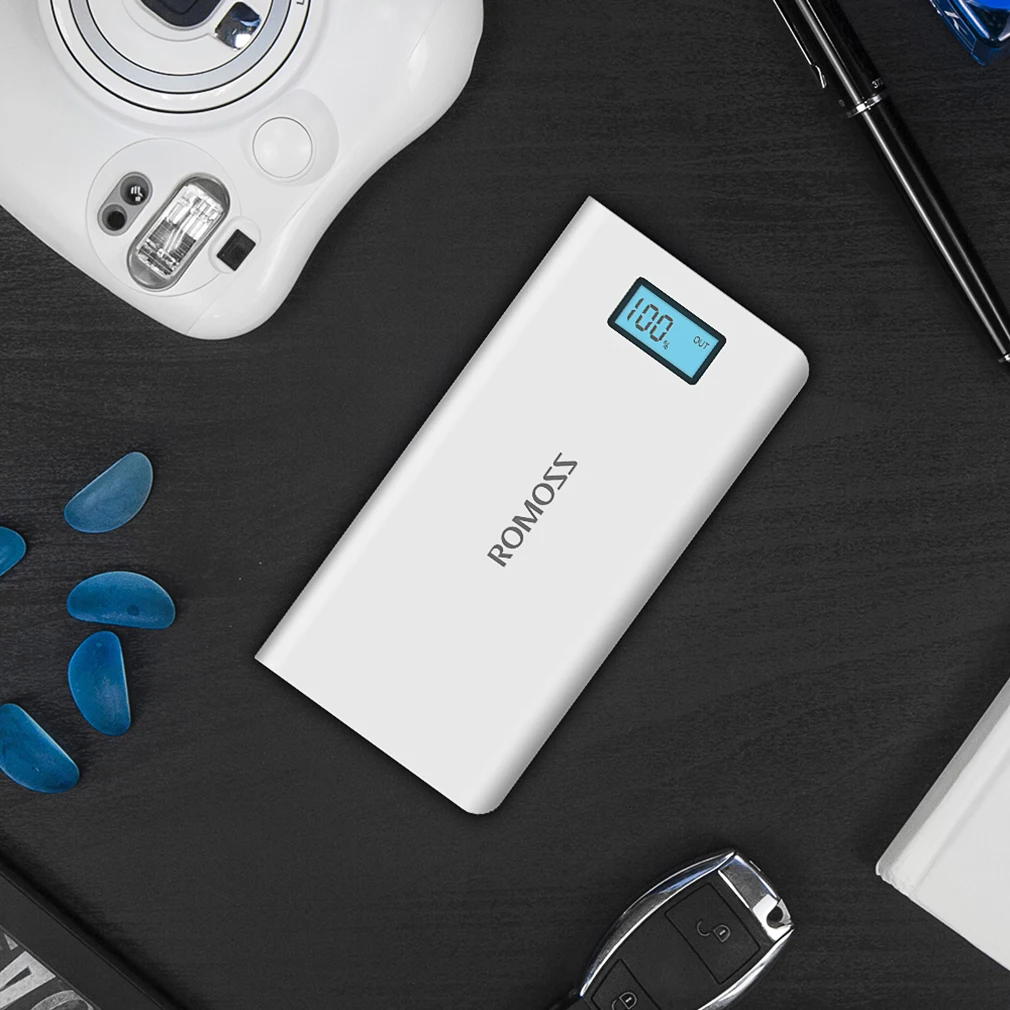 Romoss Sense 6 Plus power Bank 16000mah Dual usb 2.1A умное быстрое зарядное устройство для мобильных телефонов Xiaomi samsung huawei iPhone iPad