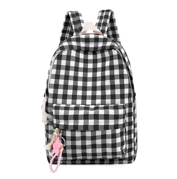 

Large-capacity lightweight breathable wear-resistant backpack new lattice student school bag stylish simple wild backpack