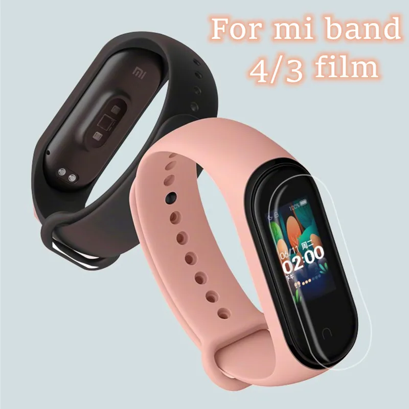 Защитная пленка для Xiaomi Mi Band 4 полностью закрывающая экран 3 2 | Электроника