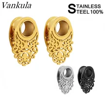 Vankula 2 шт. Новое поступление модные беруши туннель 316L Нержавеющая сталь ювелирные украшения для пирсинга расширители ушей