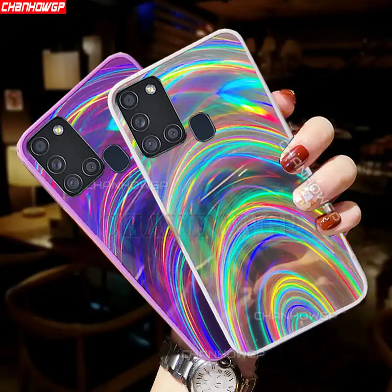 Glitter Soft TPU Case for Samsung Galaxy A21S Transpartent Bling Phone