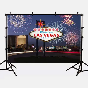 

Mehofoto Las Vegas Backdrops Fireworks Night City Photo Background for Photography Studio Meet Kids Birthday Party G-162