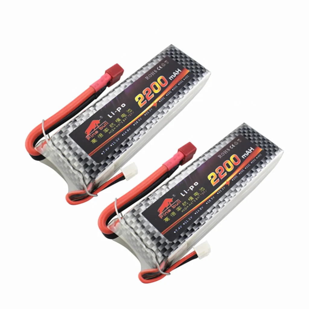 2 шт 11 1 V 2200mah Модель самолета корабля модель БПЛА высокая скорость T head литиевая
