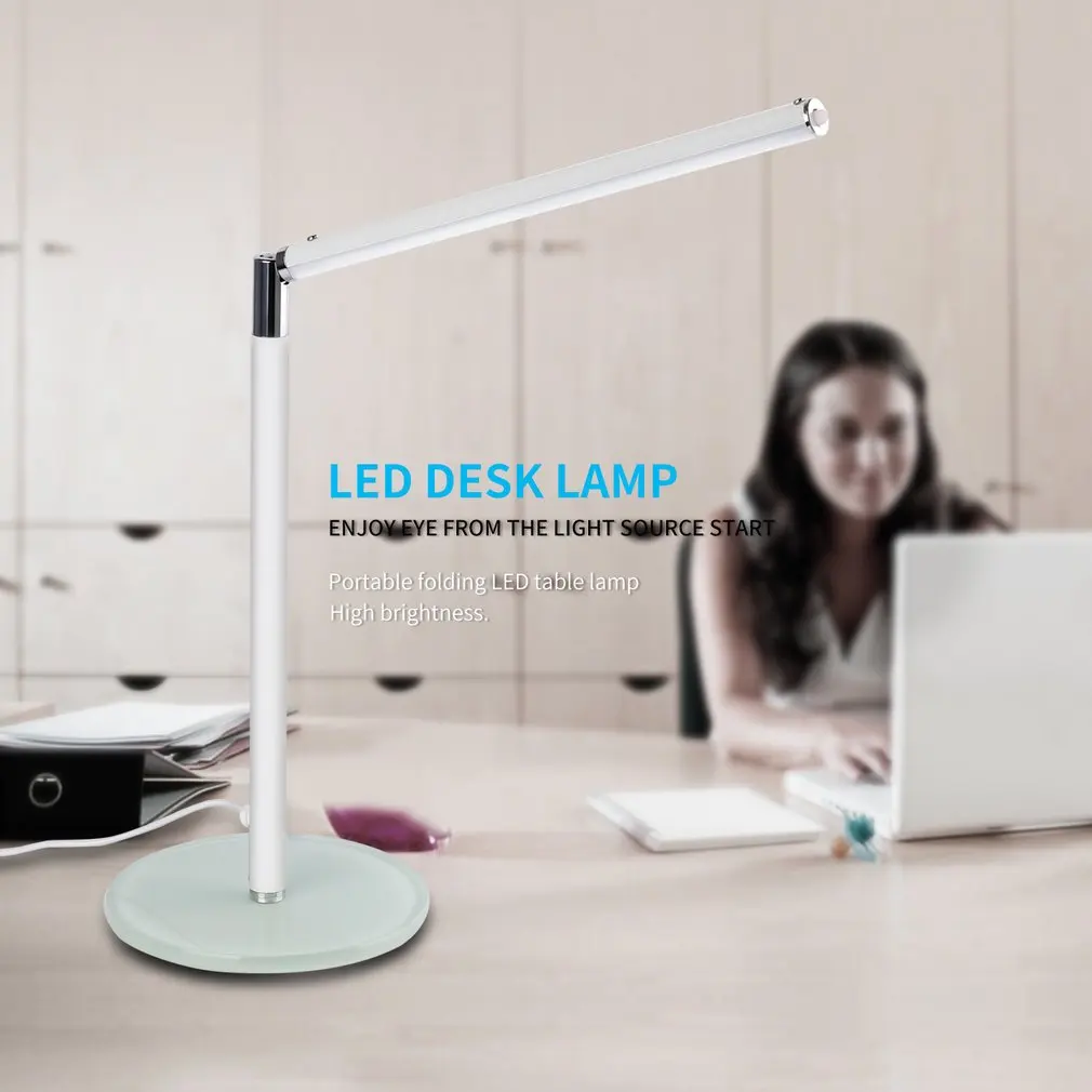 Lámpara de mesa ajustable y Flexible, ahorro de energía, 24 LED, SMD 750Lux, atenuador, lectura, protección ocular, para estudio, dormitorio y oficina
