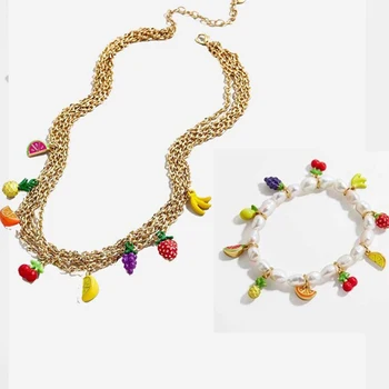 

Dvacaman Blossom Layered Jewelry Set Simulated-Pearl Necklace Bracelet for Women Jewelry Sets Wedding Party Wholesale Free Gifts