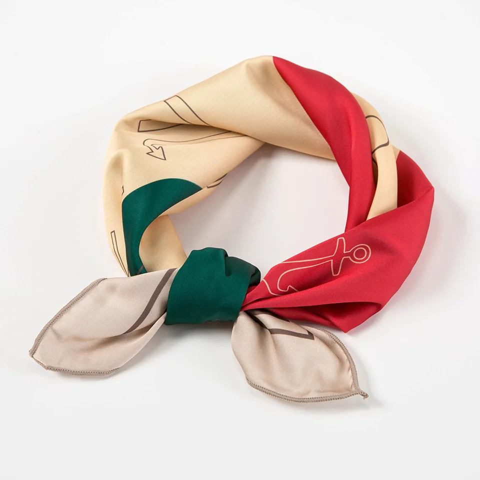 Женский шелковый шарф квадратный платок дамские шейные шарфы дизайнерский платок с принтом модные шарфы для волос для девушек