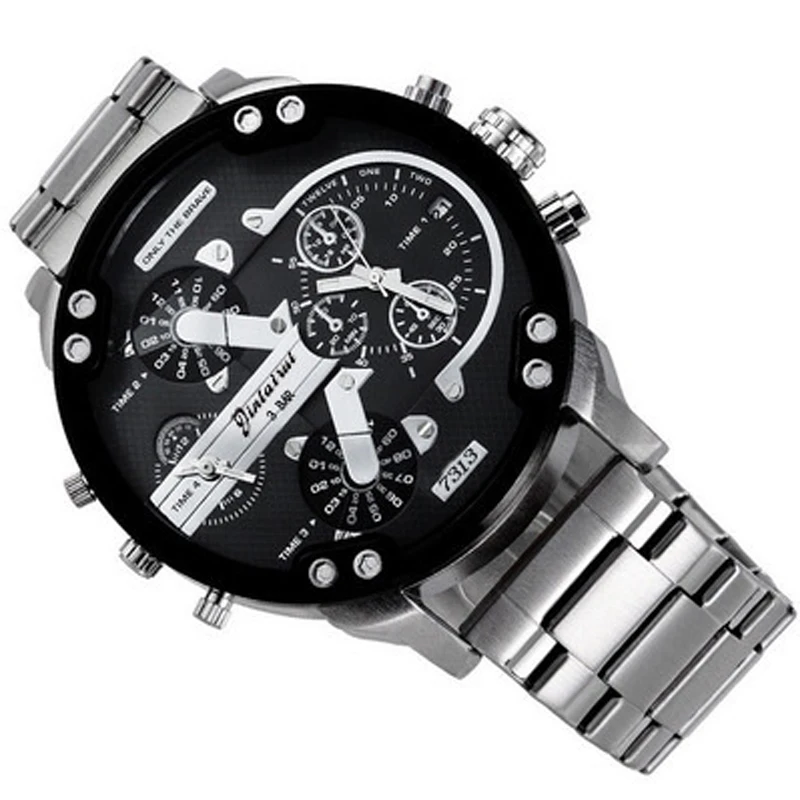 Лидирующий бренд, Роскошные мужские часы с большим циферблатом, военные кварцевые часы для мужчин, деловые повседневные спортивные мужские наручные часы, Relogio Masculino - Цвет: jintairui 8