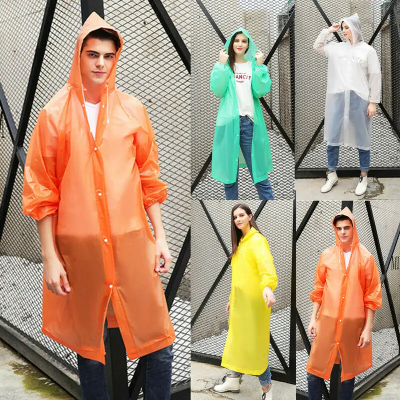 Портативный водонепроницаемый прозрачный дождевик из ПВХ для мужчин и женщин с