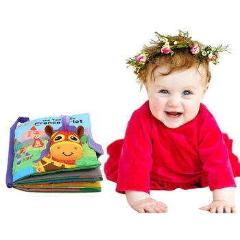 

Boy Girl Baby Cloth Book Baby with sound paper Fabric Books English Educational Infant Learning Toy Bedtime Story