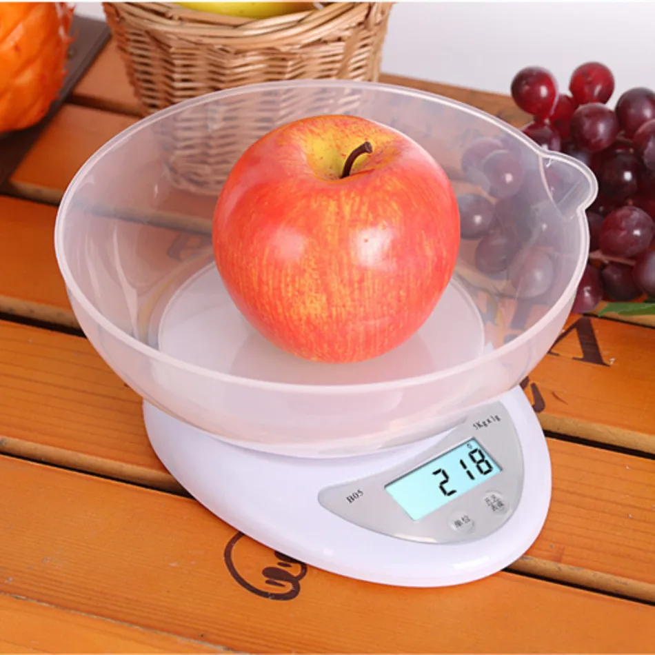 Portable Digital Kitchen Scales 5kg 1g LED Electronic Food Scales Weight Scales Balance Measuring кухонные весы