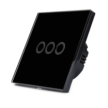 

Luxurious Smart Crystal Glass Panel 1/2 Circuit Light Touch Sense Screen Switch