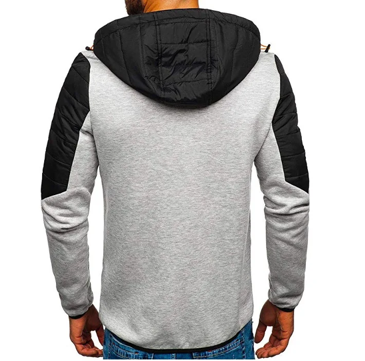 Брендовая Новинка, мужская куртка, зимняя теплая ветрозащитная толстовка с карманом на молнии, модная мужская облегающая дизайнерская Высококачественная уличная одежда с капюшоном
